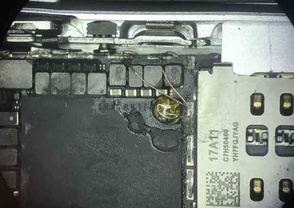 iPhone6动CPU后手机无法开机故障维修