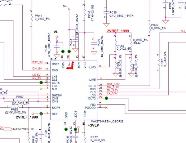 LA-3732修公共点，3V,5V待机